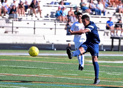 Junior Gabe Wunderlich during the Central York vs. Dallastown game on Sept. 18 ,2018. Even with the effort from the Wildcats, the team was defeated three to one.