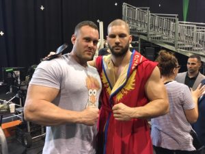 DHS grad Mark Haynes (left) was body double for Florian Munteanu (right) during the filming of Creed II.  