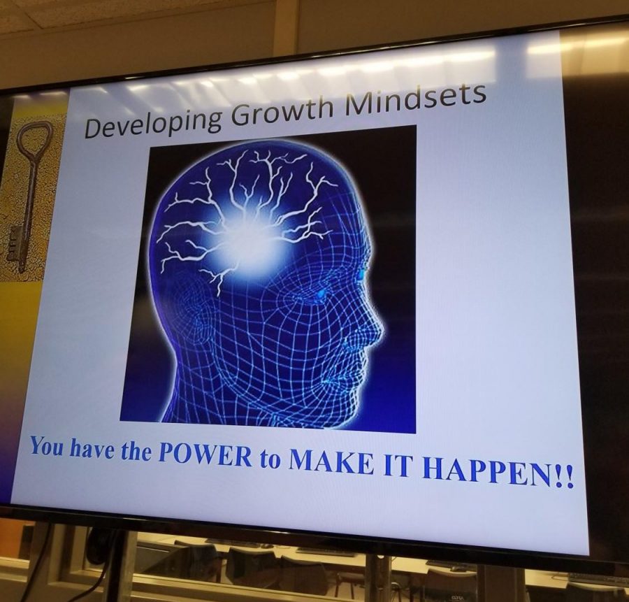 Some freshmen opted to learn about having a Growth Mindset and how having a positive attitude can lead to success both in and out of the classroom. 