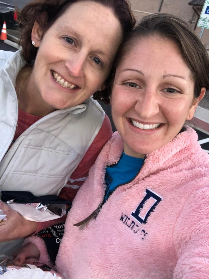 DHS teachers Mrs. Werner (left) and Mrs. Wolfe (right) donated blood together at this years event. It was Wolfes first time donating and said it wont be her last. 