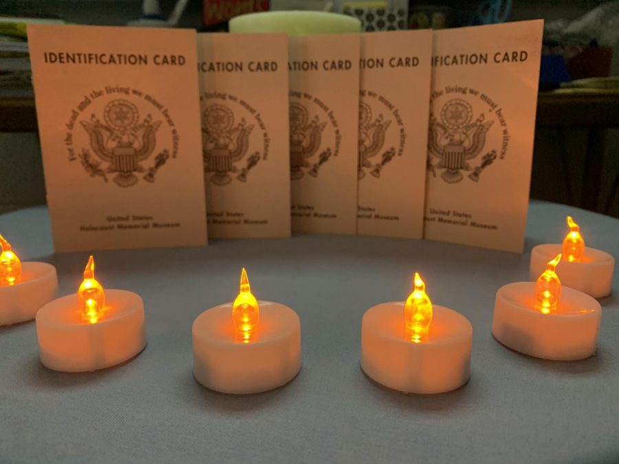 These 6 candles were used in Mrs. Dallmeyers Holocaust Studies class to represent the 6 million victims of the Holocaust. 