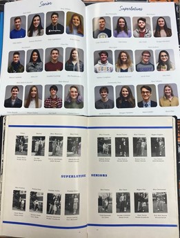 Senior Superlatives from the 2020 yearbook (above) and the 1946 yearbook (below). Some superlatives are still the same - like Most Studious, Class Flirt, and Most Athletic - others are outdated - Busiest Typists - or used in the Beacon’s Senior Issue instead of the yearbook - Best Hair, Best Eyes, Best Smiles.