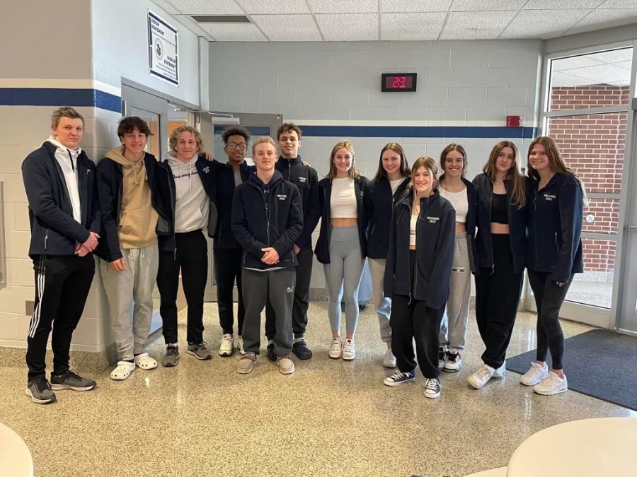 Multiple members of the swim team attended the district swim meet at Cumberland Valley High School to compete in numerous individual and relay events. 