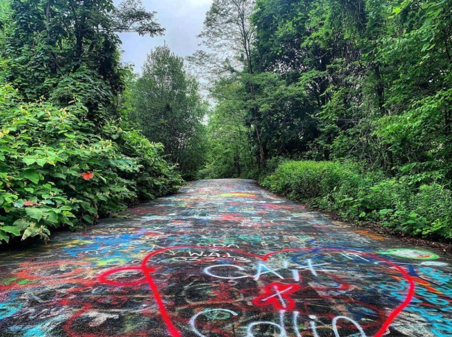 Graffiti Highway was one of the most visited spots in the abandoned town. In an effort to keep people from gathering, the owner of the property covered it over with dirt in the 2020 during the pandemic. 