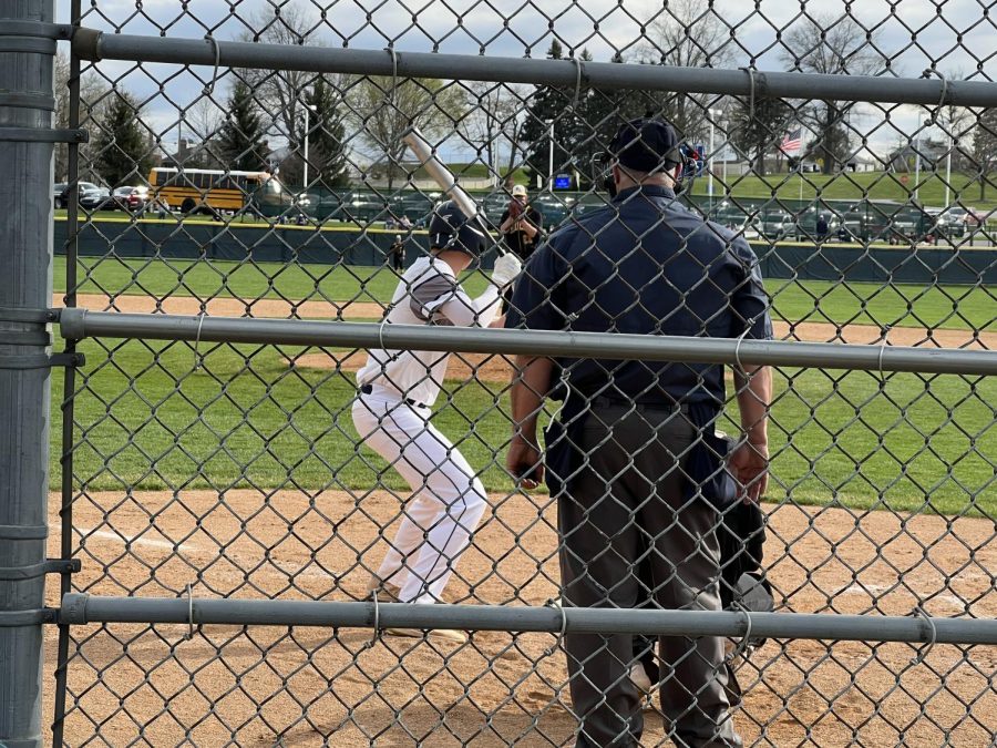 Connor Barto batting for the Wildcats. 