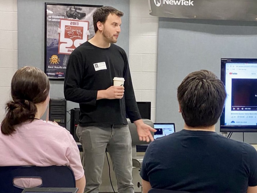 Recently, Arbittier visited Dallastown to discuss his career and his evolution from video student to director. Arbittier also provided a glimpse of several short films and a behind the scenes feature.