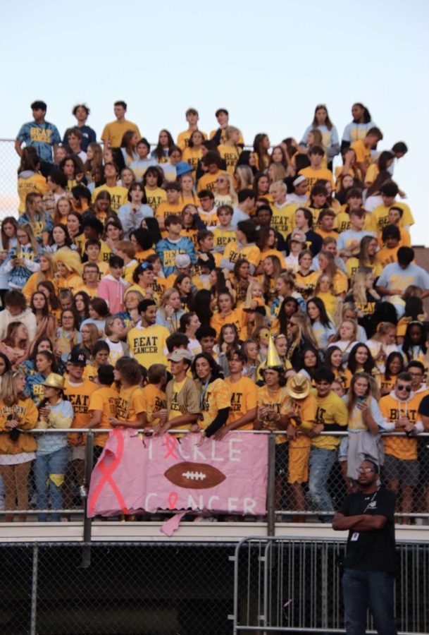 Full student section during Beat Cancer Mini-THON game on Sep. 3