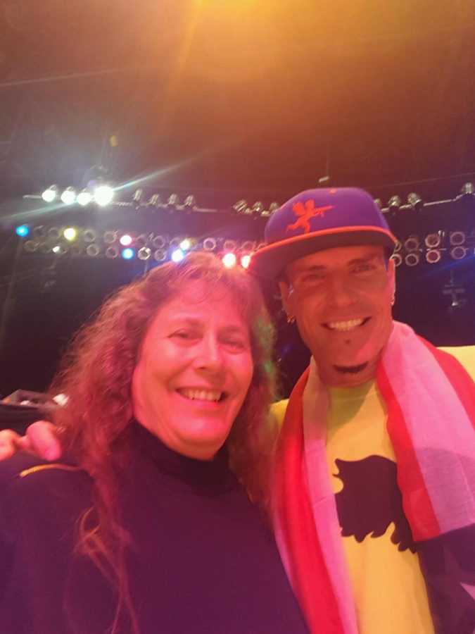 Moul and rapper Vanilla Ice at his 2016 York Fair Concert. 