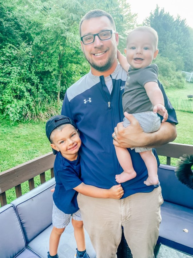 Mr. Luckenbaugh and his two sons, Camden, left, and Bryson, right.