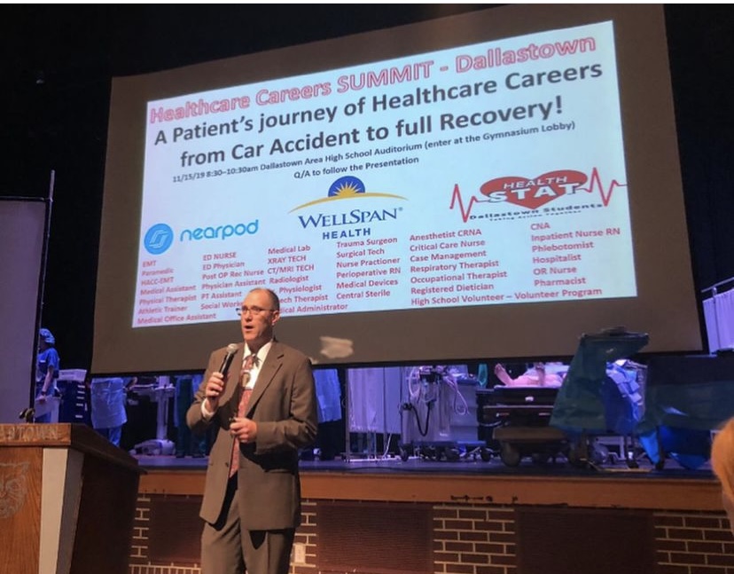 Three years ago, a Wellspan Health career Summit was held at Dallastown. 40 different medical professionals provided details for a realistic day in the hospital. It opened diverse opportunities for students interested in health care. 11 schools attended.