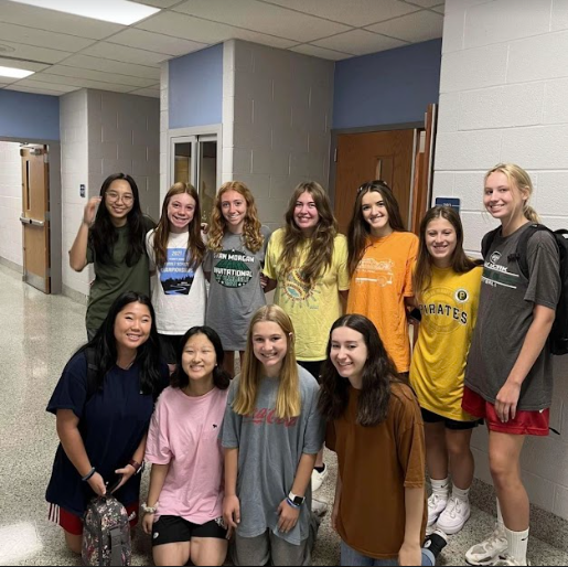 Students taking part in the Spirit Days, gearing up for Homecoming. This year’s Spirit Days consisted of Adam Sandler Day, Tourist Tuesday, Decades Day, Duo Day, and USA Day.