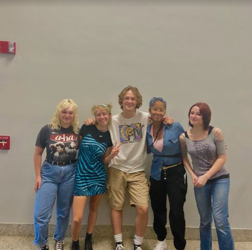 Students taking part in the Spirit Days, gearing up for Homecoming. This year’s Spirit Days consisted of Adam Sandler Day, Tourist Tuesday, Decades Day, Duo Day, and USA Day.
