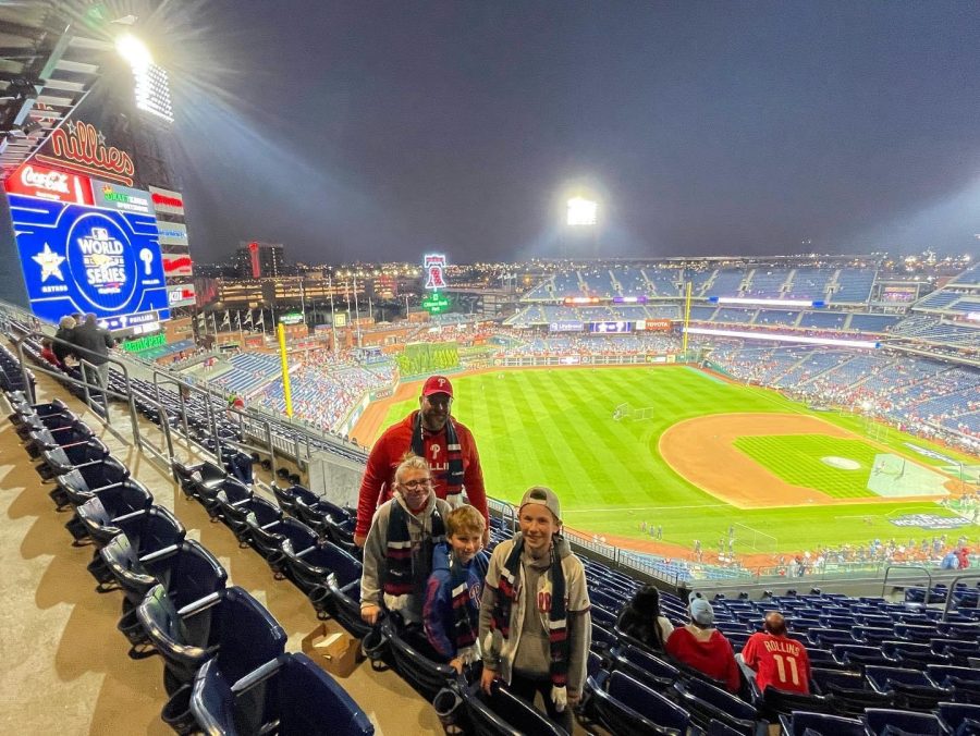 Middle school teacher Mrs. Sciortino and her family attended Game  5 of the World Series in Philadelphia. She said it was worth the money and the time to create memories. 