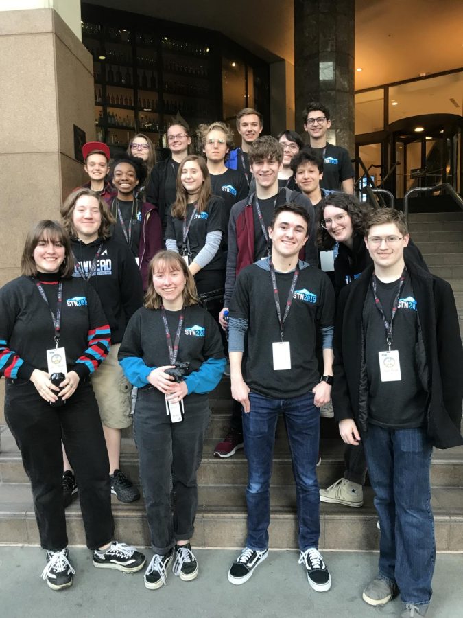 Members of the Video Production Club during the last in-person STN Convention in 2019