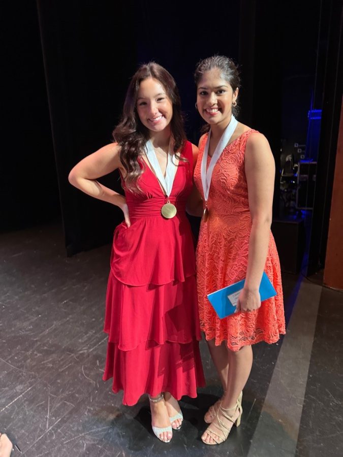 Dallastown has a long history with the Distinguished Young Women program. Here Paige Langmead who won the event in 2022 (left) poses with Namya Jindal (right) after she took home the top prize in this years event.
