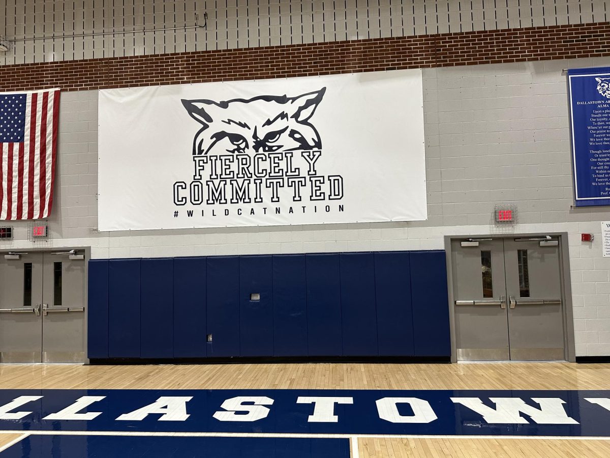 This large banner in our High School gymnasium, displays our new mantra, Fiercely Committed. Created by input from students, community members, and school personnel.