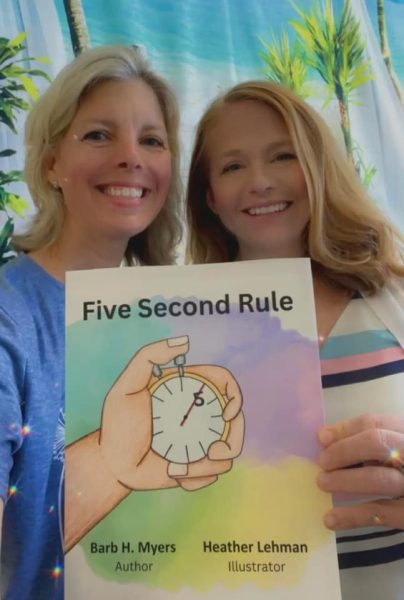 Dallastown teachers Barb Holtz Myers (left) and Heather Lehman (right) collaborated on the childrens book Five Second Rule. Myers wrote the story and Lehman illustrated. 