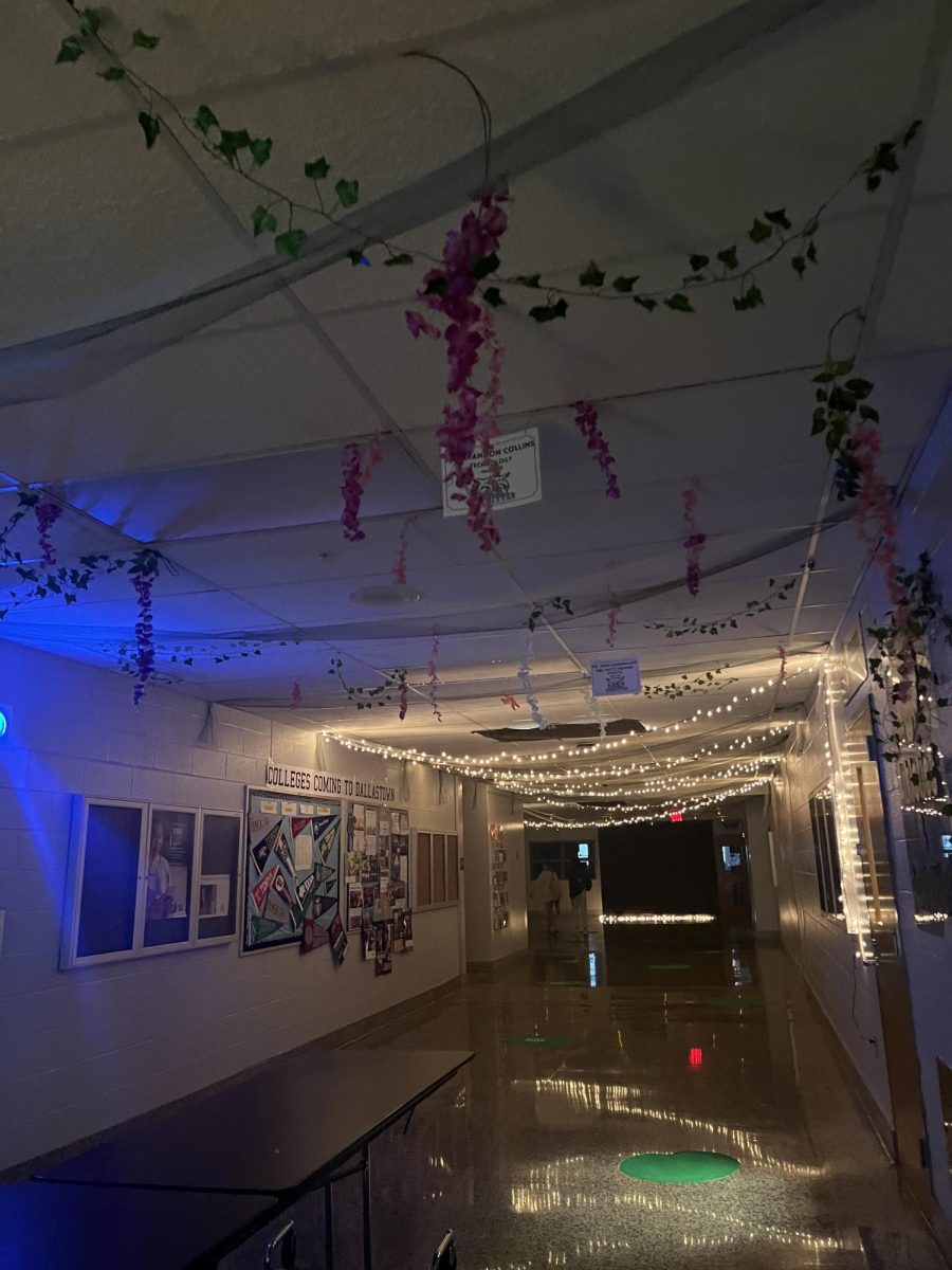 Student Council set up the 2023 Homecoming dance on the morning of Oct. 14 to make the school look like an enchanted forest.