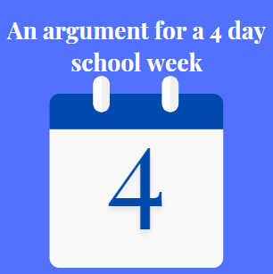 A graphic highlights the authors opinion on Dallastown adopting a 4 day school week as a away to further improve the current school system. 