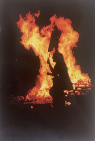 1989 Dallastown High school's homecoming celebratory bonfire