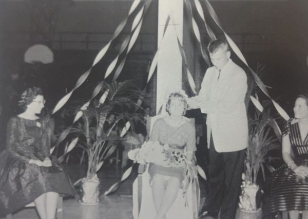 1960's Homecoming Queen being crowned