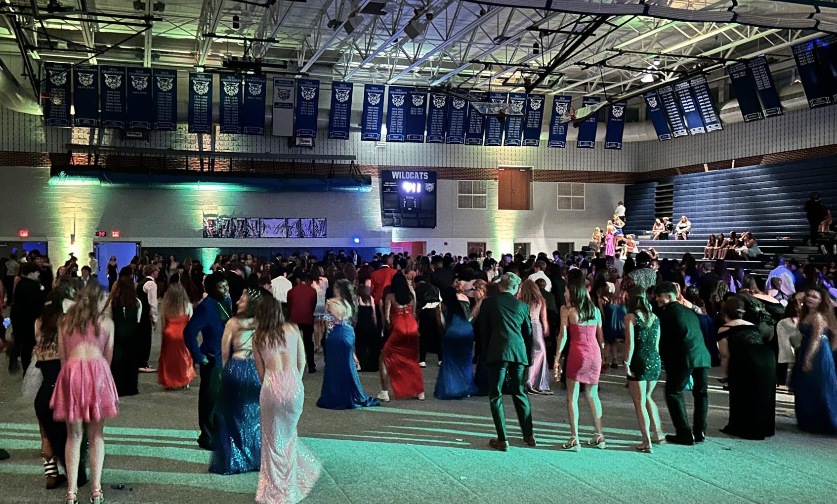 The Homecoming Dance was in full swing. Kids danced the night away and enjoyed there night with friends.