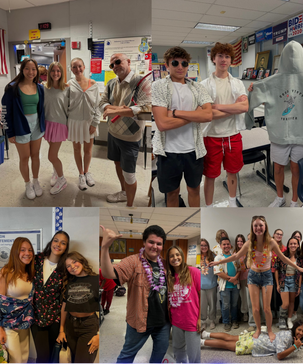 Students and staff pictured in Hoco spiritwear.