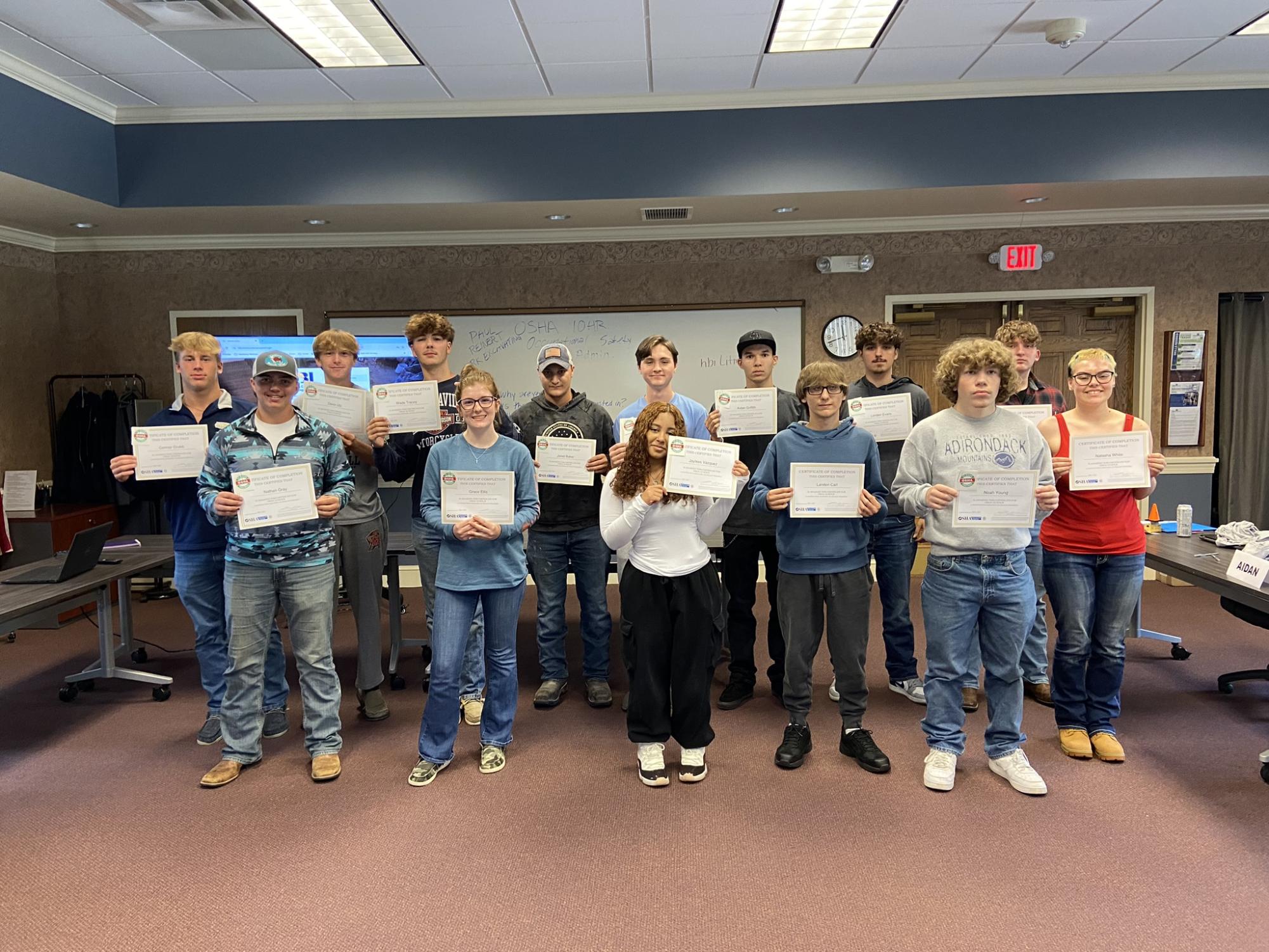 Spring 2024 YCAL building trades class group picture. (Photo Submitted)