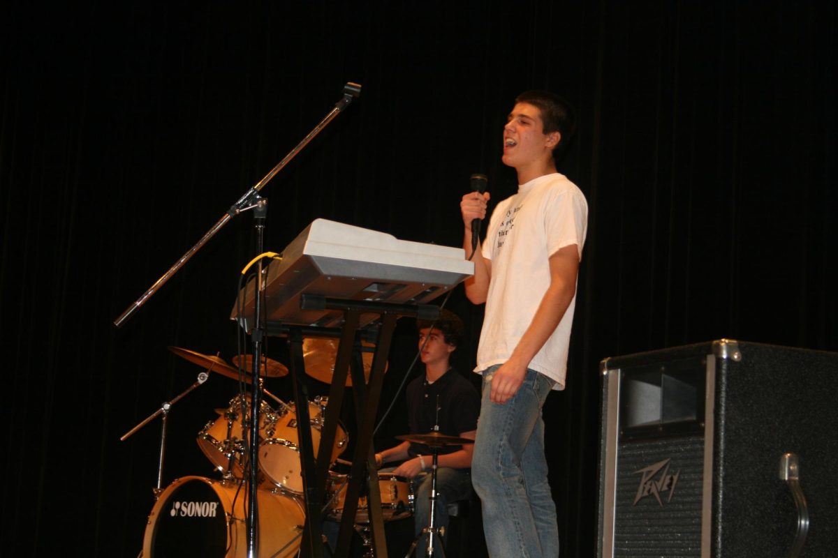 Dallastown Battle of the Bands contestant singing.