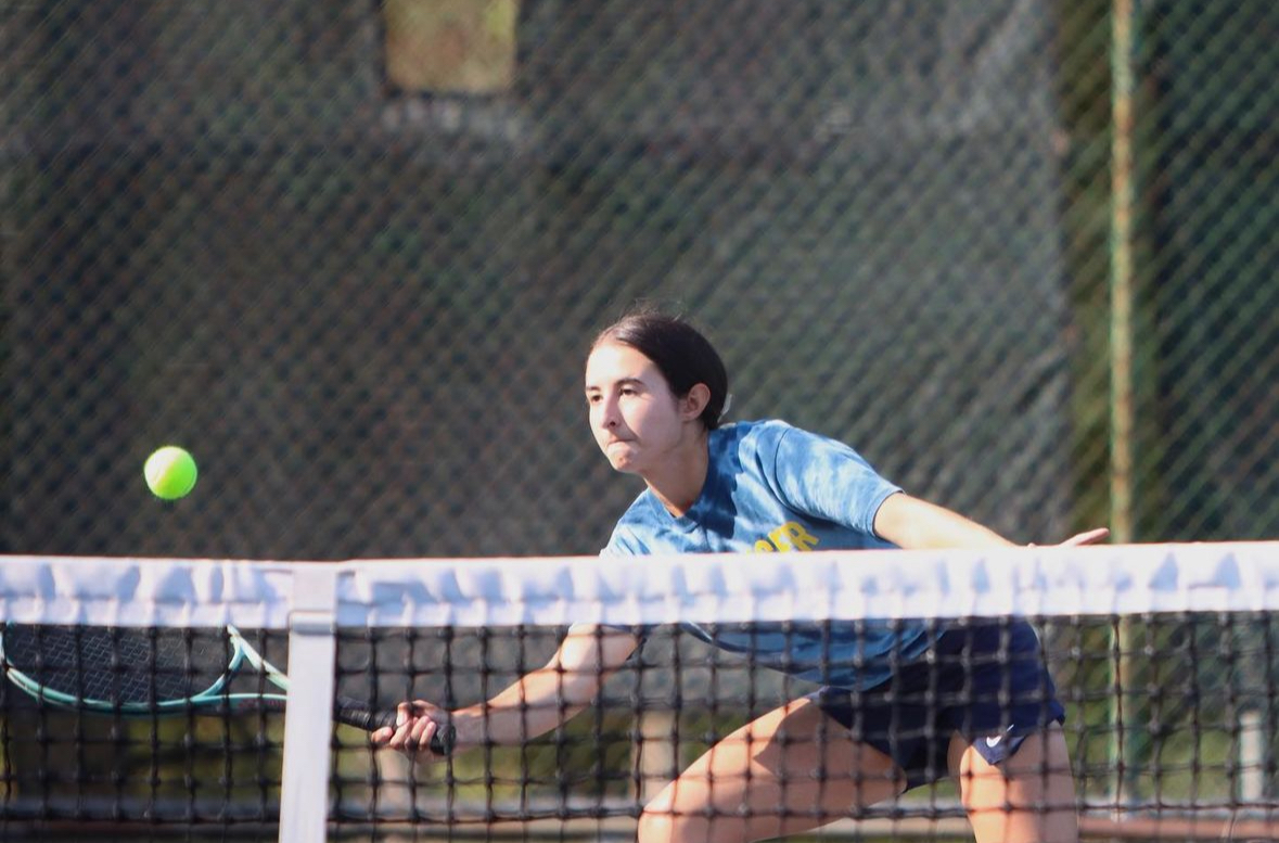 Elizabeth Tony playing in the match against Red Lion. 