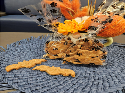 The Trick or Dog Treats which were sold for $2 each were a success, and the dogs loved them too. (Photo Submitted by Toni Kline)