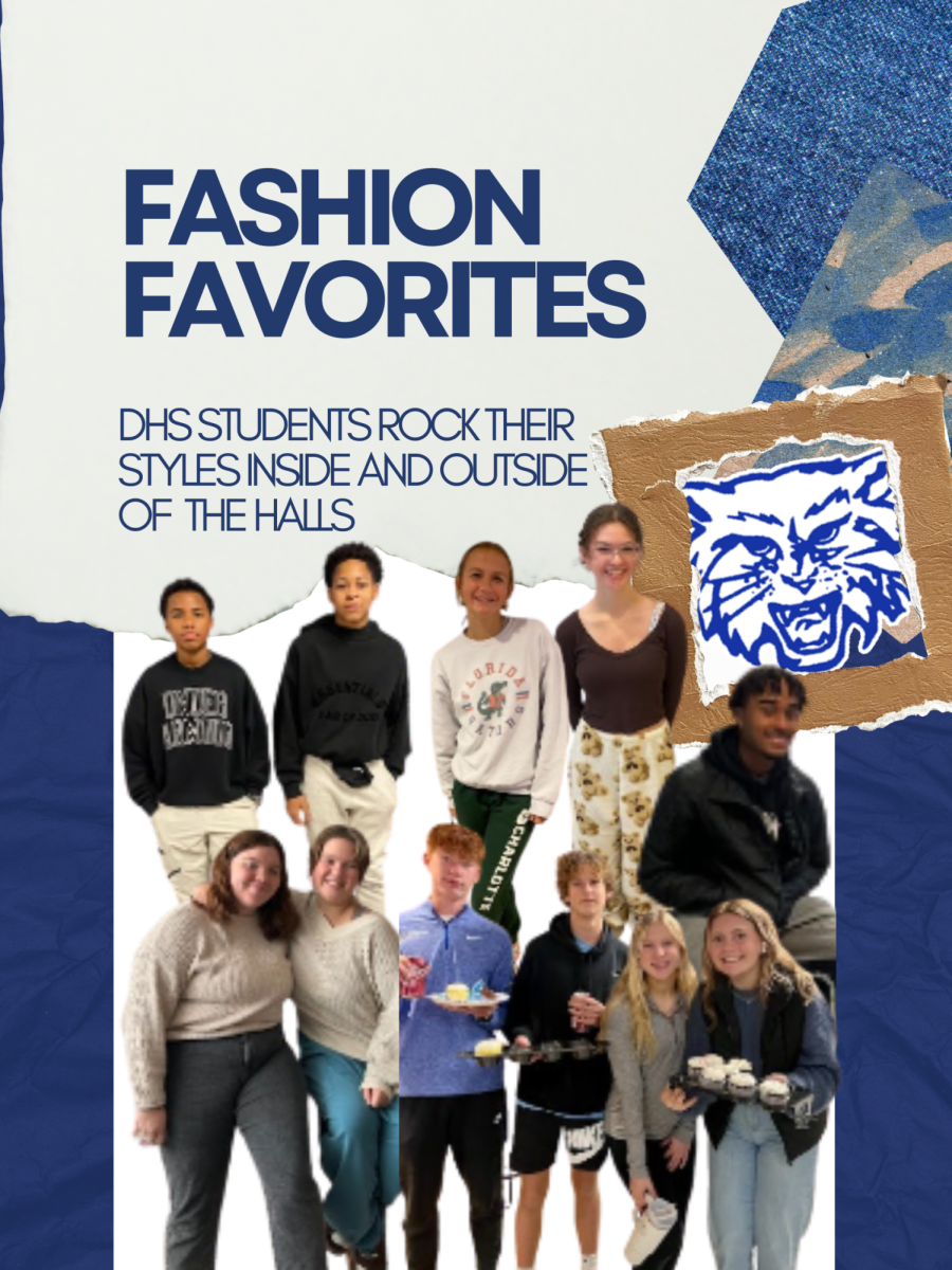 Canva Image of students wearing comfy outfits.