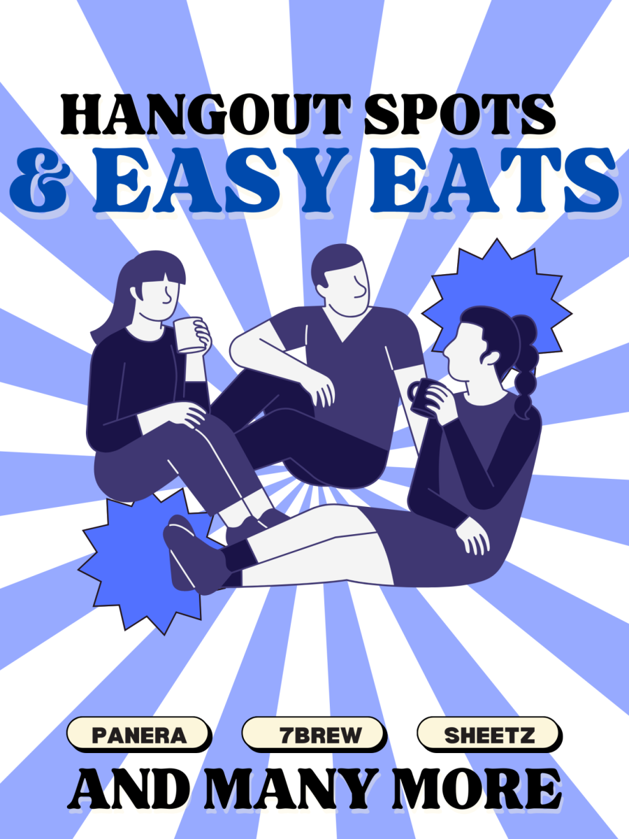 Canva Image of Hangout Spots & Easy Eats.