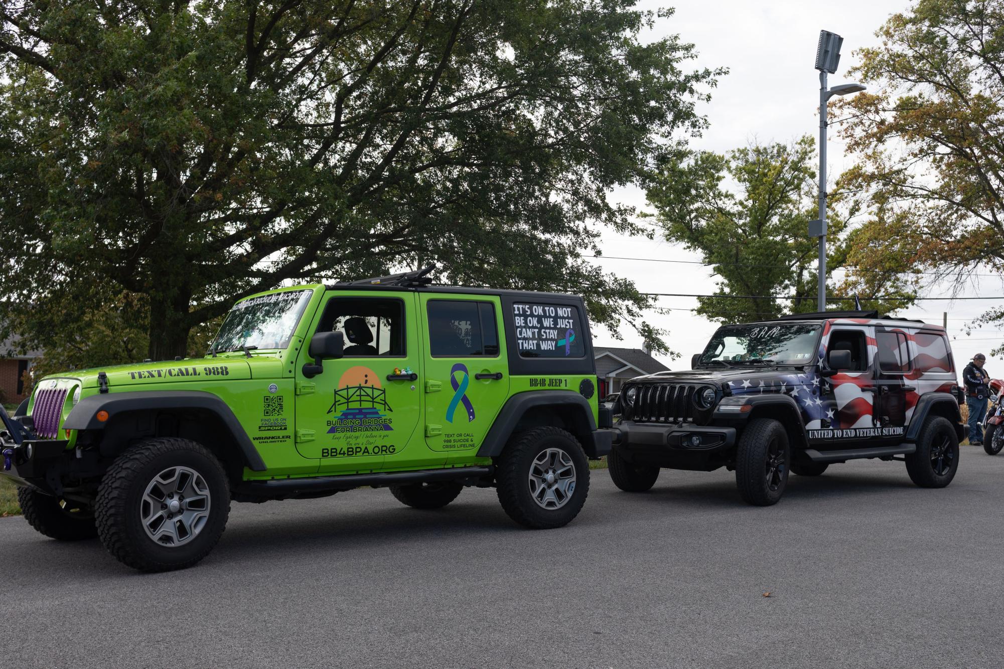  The organization decorates jeeps beforehand for their car show at the event, being able to promote the organization and spread awareness.