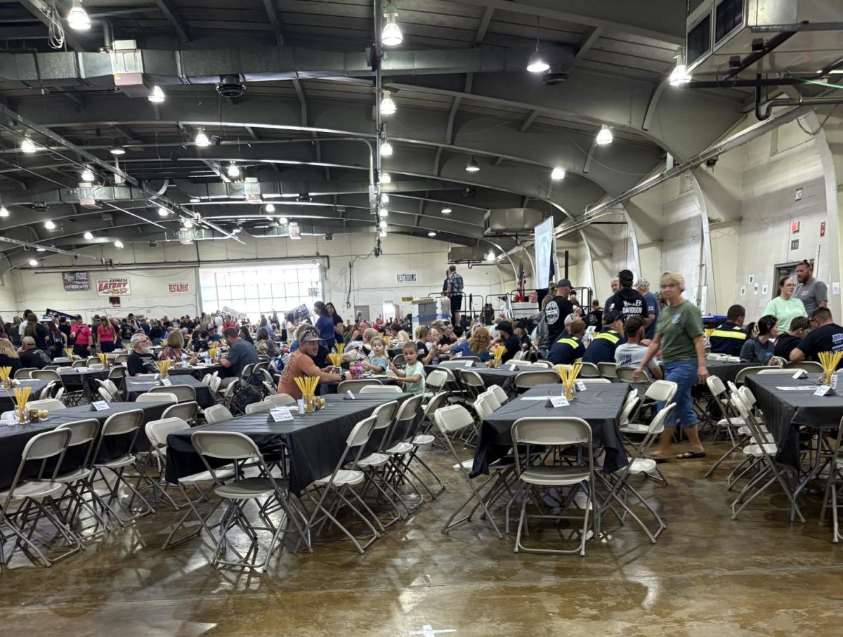 Tables of people who attended the Spaghetti Dinner on Sunday, Oct. 5.