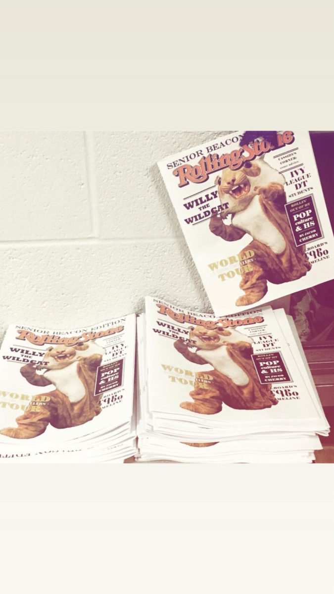 Dallastown's 2016 Senior issue's theme was Rolling Stone, highlighting the year's pop culture through the school. This photo uses the Instagram filter "Rio De Janeiro" which was highly trending during the year.