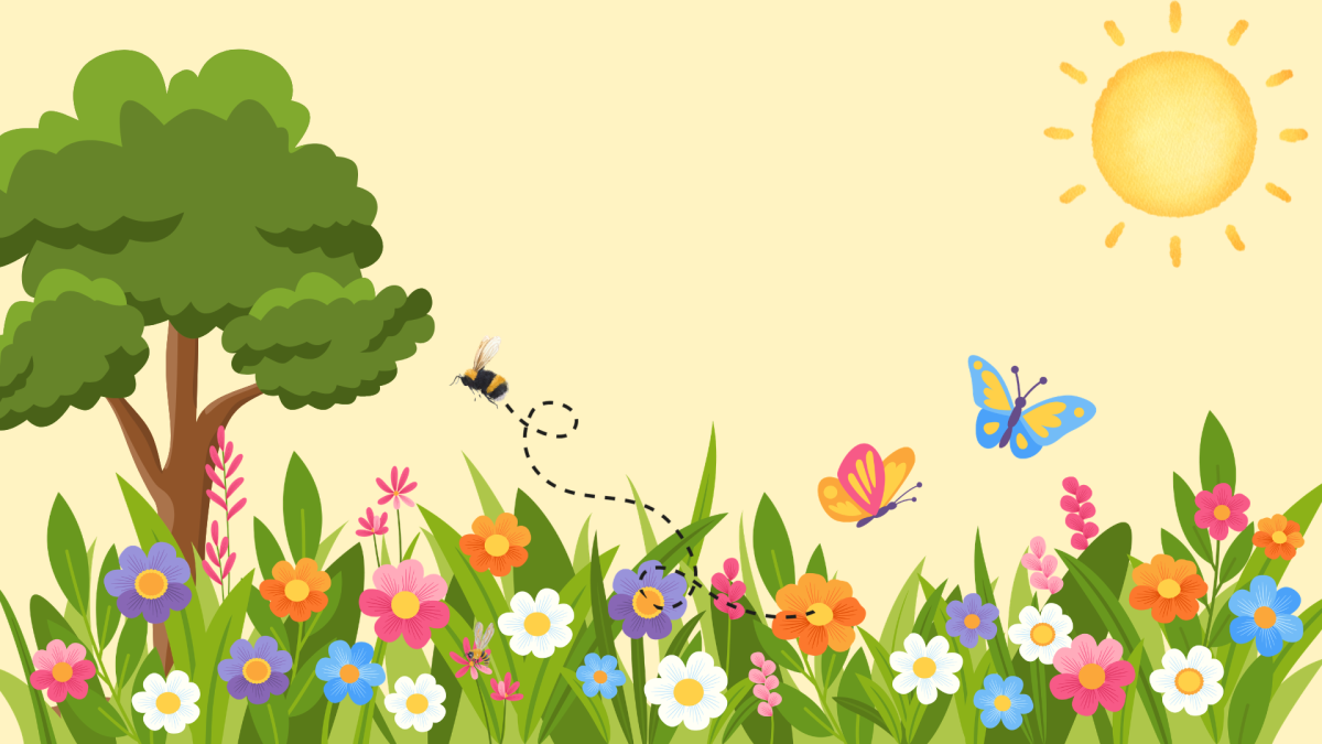 Each spring, flowers bloom and students of Dallastown look forward to events that define the end of the school year. (Graphic by Amber Leader)