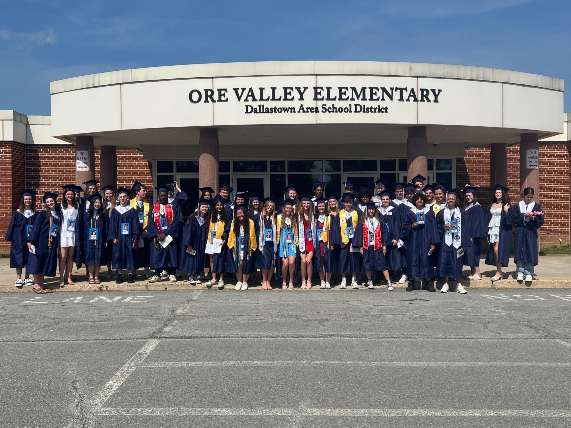 Eager to be reunited with old elementary school pals, graduates reminisce on old memories with the people who started it all. Here, the Dallastown Class of 2024 visits Ore Valley Elementary. (Photo submitted by Beverly Queenan)