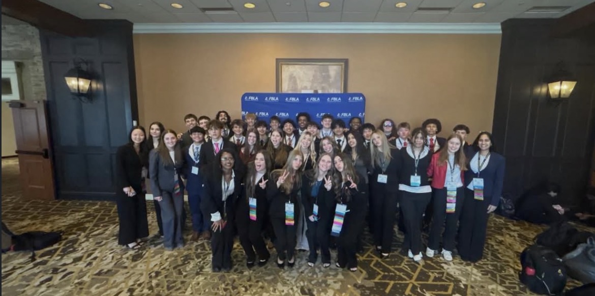 Dallastown FBLA members who qualified for states at Hershey Lodge get ready for a two day conference with workshops and speeches, as well as performing their final presentation against others across Pennsylvania. Photo from dtownflba Instagram